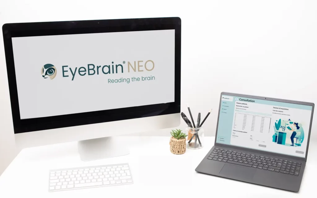 Logiciel EyeBrain®NEO présenté sur un poste informatique